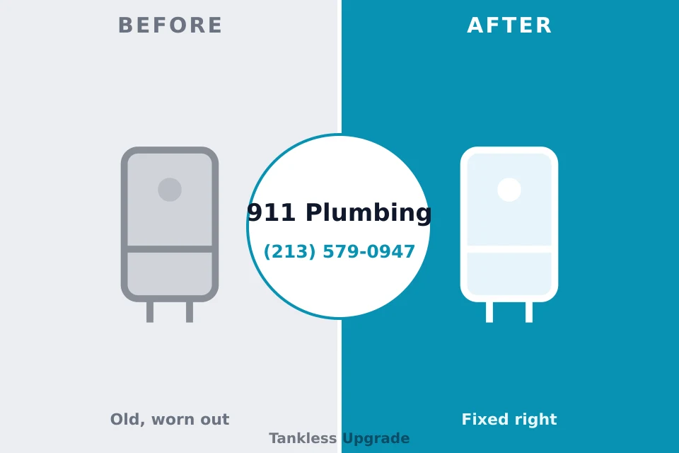 Before and after: plumbing repair Woodlawn, MD
